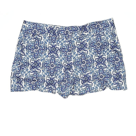 Milly Blue and White Bermuda Shorts Floral Print Sz 10 - Picture 2 of 6
